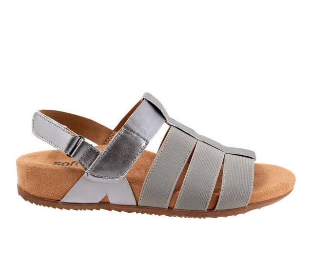 Women's Softwalk Burnaby Sandals in Pewter color