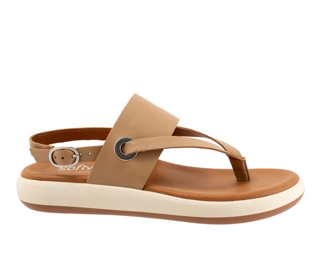 Women's Softwalk Joliet Flip-Flop Sandals in Beige color