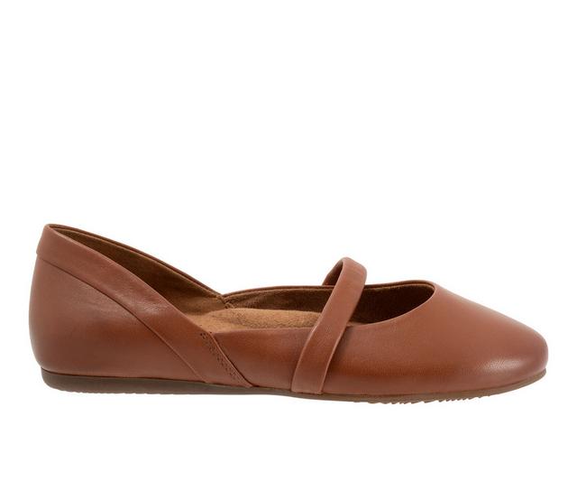 Women's Softwalk Samara Flats in Luggage color