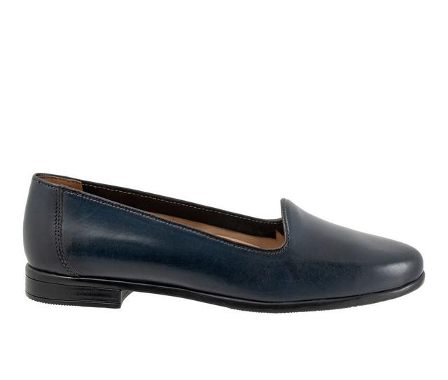 Women's Trotters Liz Lux Flats in Navy color