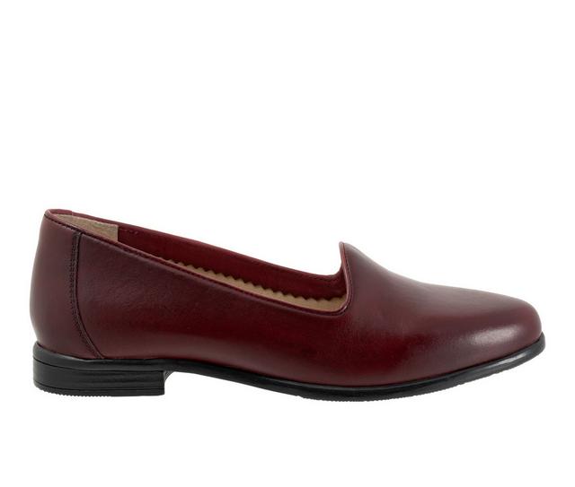 Women's Trotters Liz Lux Flats in Oxblood color