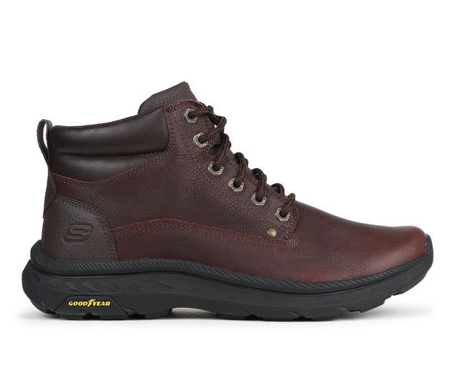 Men's Skechers 205308 Pollard Lanser Boots in Red Brown color