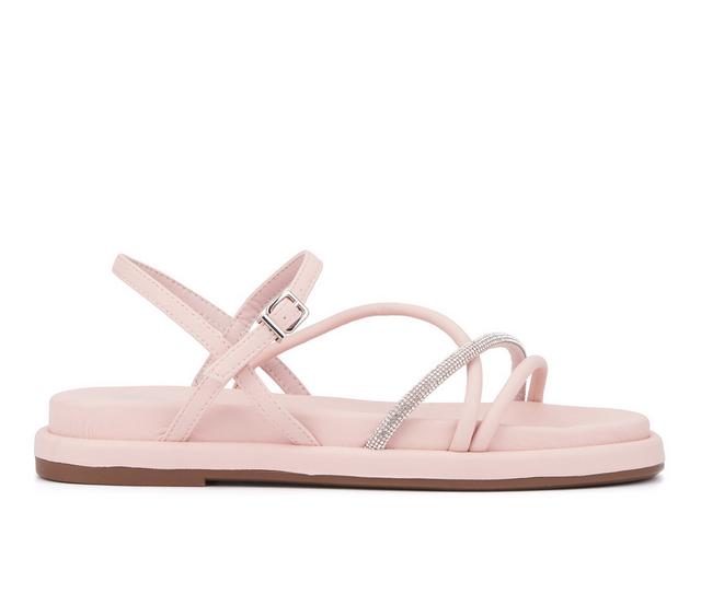Women's New York and Company Gabi Sandals in Pastel Pink color