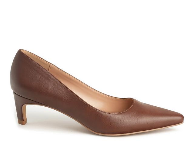 Women's New York and Company Kaelyn Pumps in Brown color