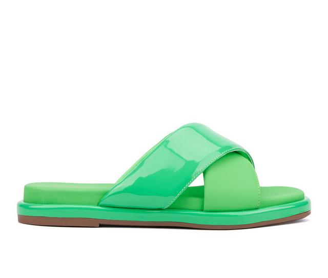 Women's New York and Company Geralyn Sandals in Vivid Green color