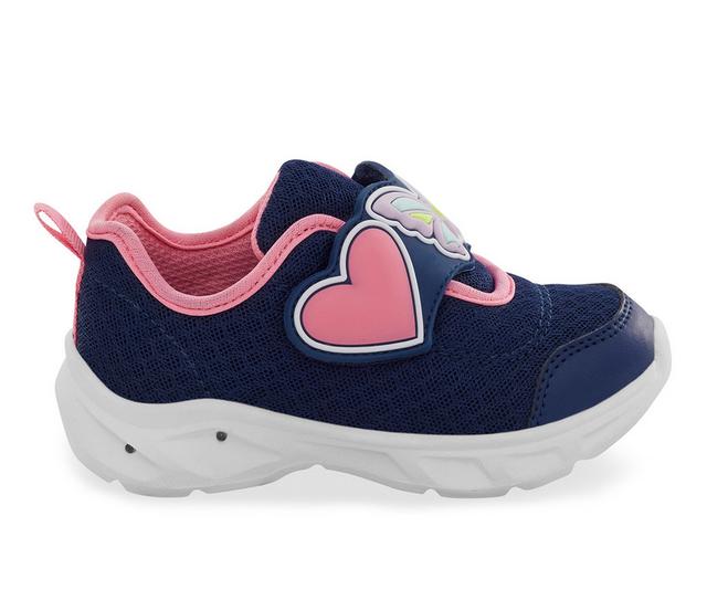 Girls' Carters Toddler & Little Kid Hug 5 Light-Up Sneakers in navy color