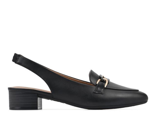 Women's White Mountain Boreal Slingback Loafers in Black color