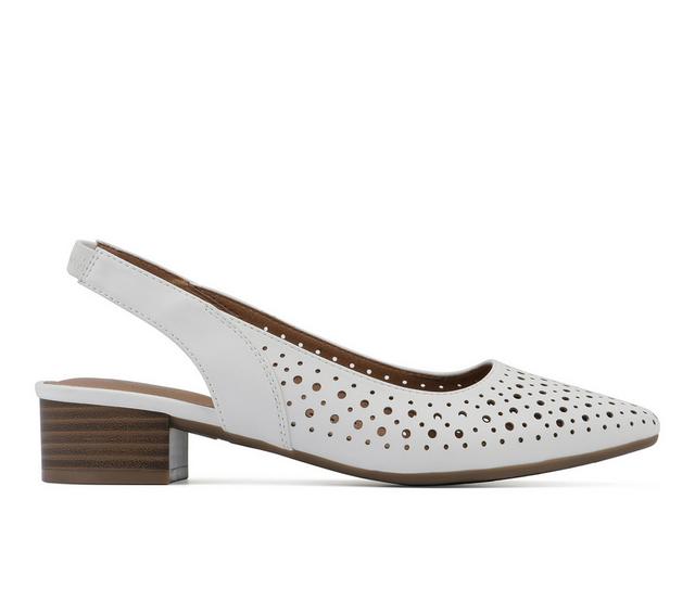 Women's White Mountain Boronic Slingback Pumps in White color