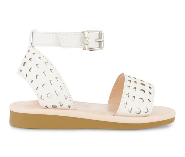 Girls' Jessica Simpson Toddler Janey Perf Sandals in White color