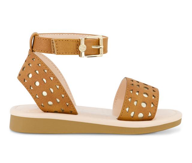 Girls' Jessica Simpson Toddler Janey Perf Sandals in Cognac color