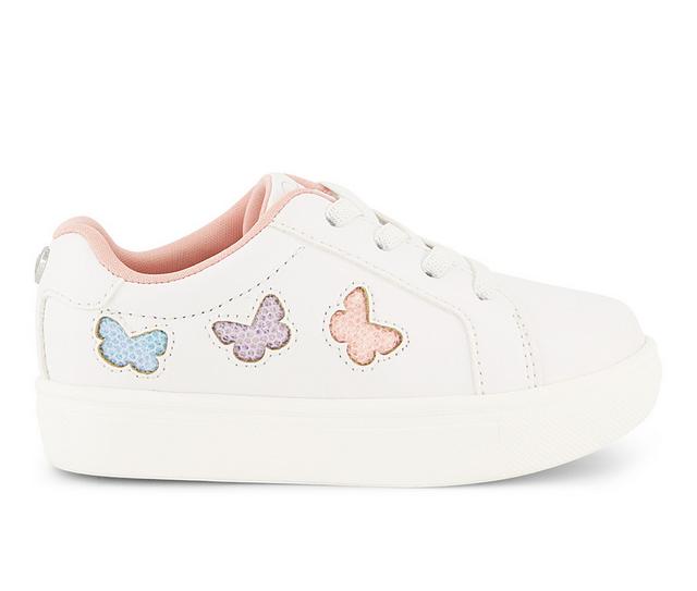 Girls' Jessica Simpson Toddler Gia Butterfly Fashion Sneakers in White color