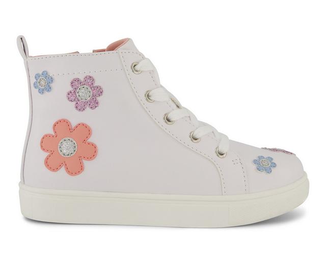 Girls' Jessica Simpson Little & Big Kid Gina Flower High Top Sneakers in White color