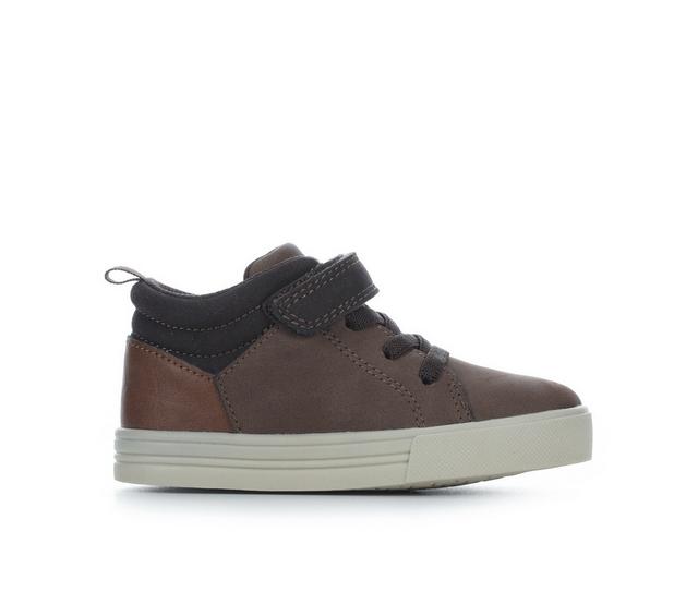 Boys' OshKosh B'gosh Toddler & Little Kid Cesc Mid-Top Sneakers in Brown color