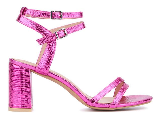 Women's New York and Company Laina Dress Sandals in Pink color