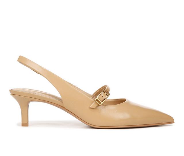 Women's Franco Sarto Khloe Slingback Pumps in Nude Leather color