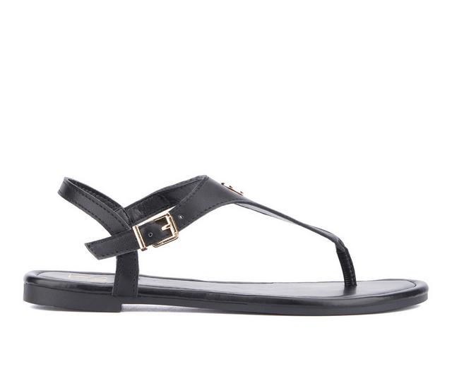Women's New York and Company Nari Flip-Flops in Black color