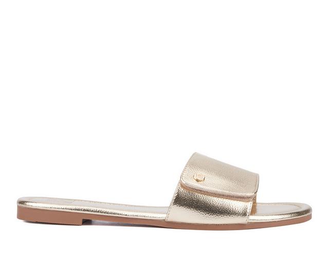 Women's New York and Company Adelle Sandals in Gold color