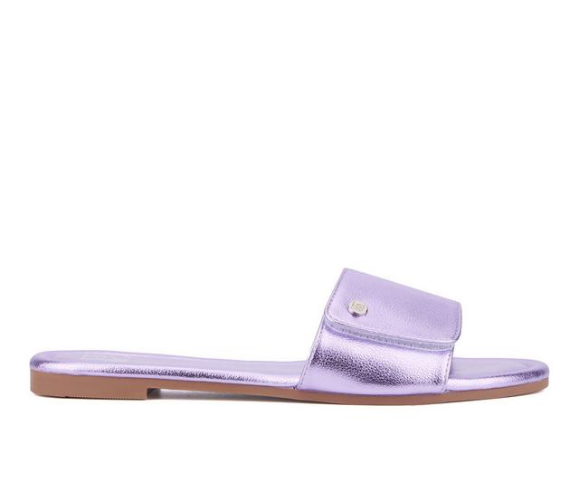 Women's New York and Company Adelle Sandals in Lilac color