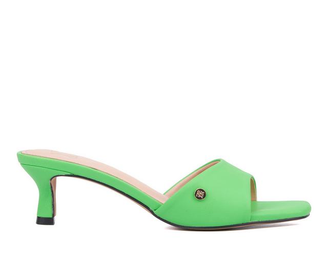 Women's New York and Company Gaia Dress Sandals in Green color