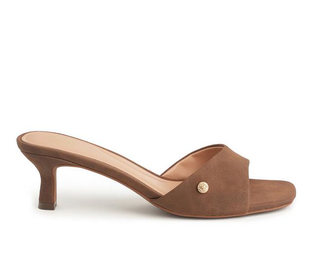 Women's New York and Company Gaia Dress Sandals in Brown color