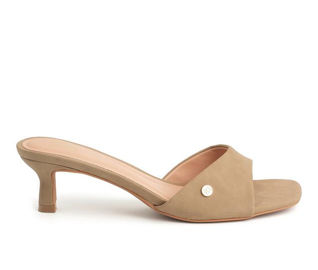 Women's New York and Company Gaia Dress Sandals in Taupe color