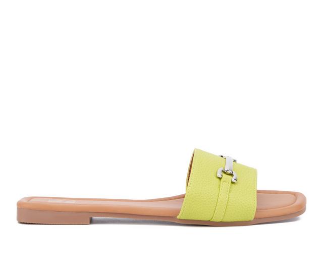 Women's New York and Company Naia Sandals in Lime color