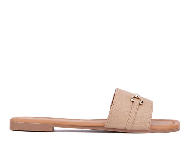 Women's New York and Company Naia Sandals in Nude color