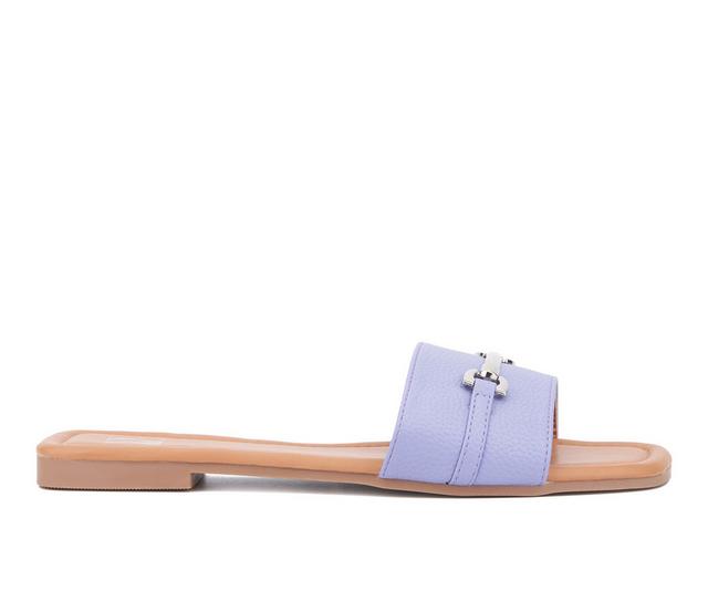Women's New York and Company Naia Sandals in Lavender color
