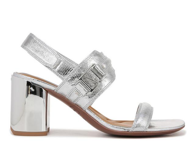 Women's Franco Sarto Owen Heel Dress Sandals in Silver color