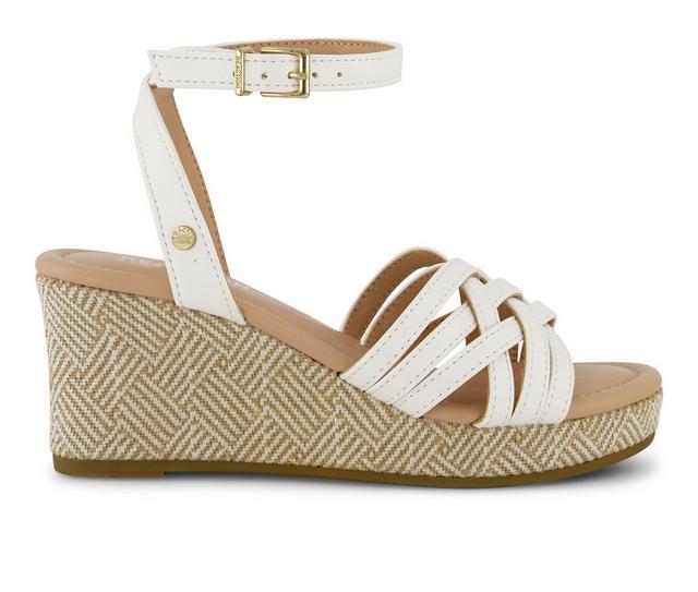 Girls' Kenneth Cole Little & Big Kid Anastasia Bella Wedge Sandals in Whtie color