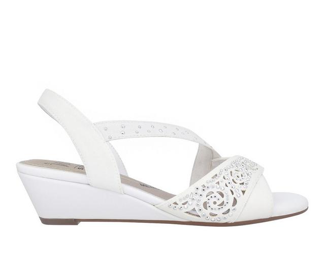 Women's Impo Grace Wedge Sandals in White color