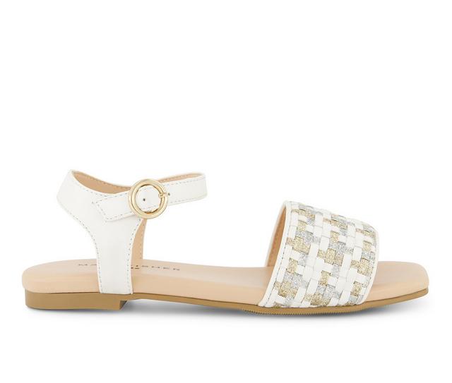 Girls' Marc Fisher Children's Little & Big Kid Hazel Woven Sandals in White color