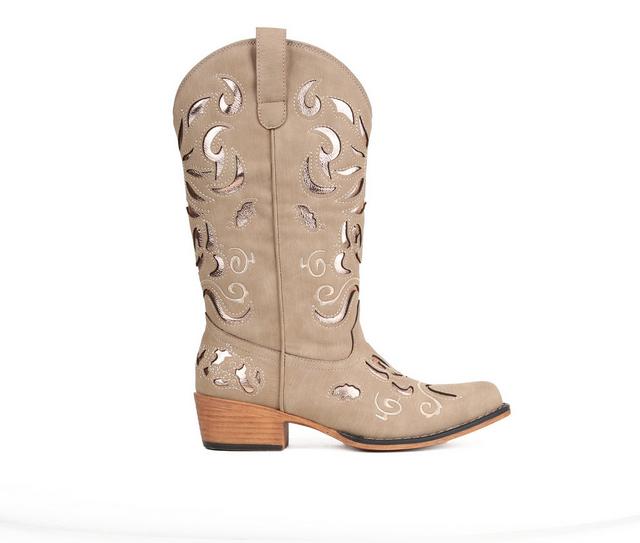 Women's Pierre Dumas Kaylee 17 Western Boots in Taupe color