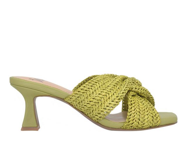 Women's Impo Nikka Raffia Dress Sandals in Kiwi color