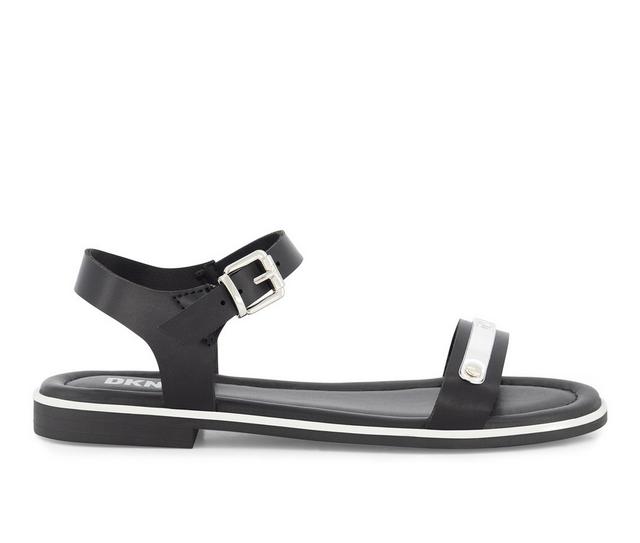 Girls' DKNY Little & Big Kid Cassie Metal Strap Sandals in Black color