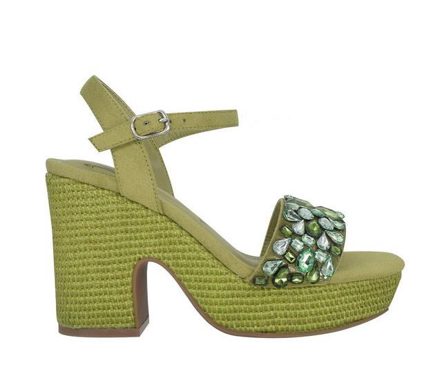 Women's Impo Odely Embellished Dress Sandals in Kiwi color