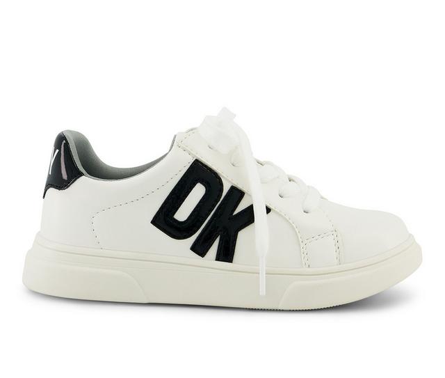 Girls' DKNY Little & Big Kid Celia Bonnie Sneakers in White/Black color