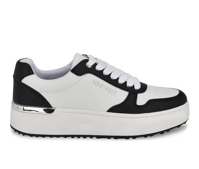 Women's Nine West Calpha Sneakers in White/Black color