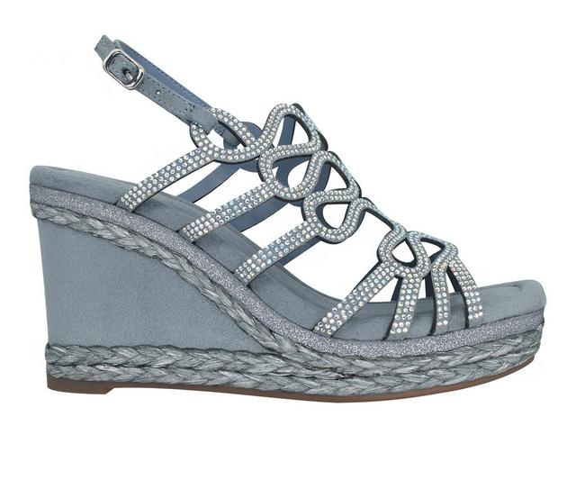 Women's Impo Orleans Wedge Sandals in Smokey Blue color