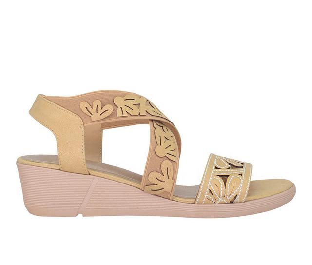 Women's Impo Rainey Wedge Sandals in Latte color