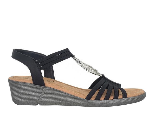 Women's Impo Ralana Wedge Sandals in Black color