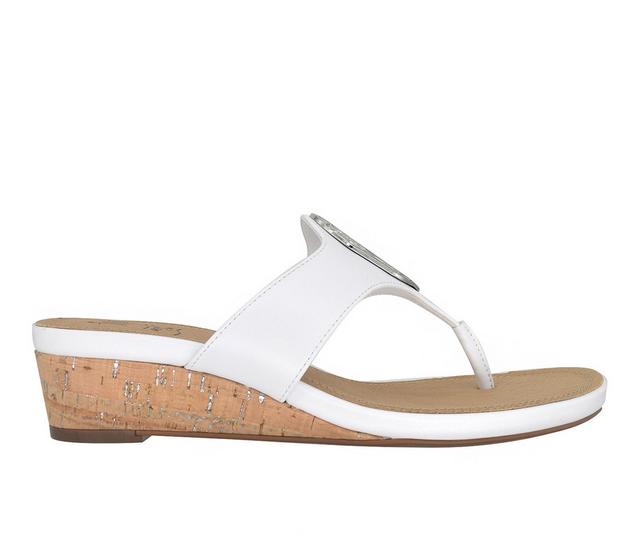 Women's Impo Rosala Ornamented Wedge Sandals in White color