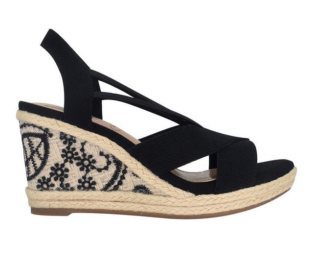 Women's Impo Tiyasa Wedge Sandals in Black color