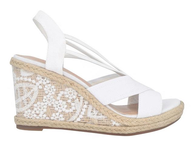 Women's Impo Tiyasa Wedge Sandals in White color