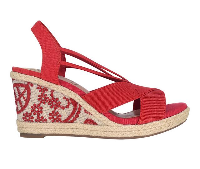 Women's Impo Tiyasa Wedge Sandals in Classic Red color