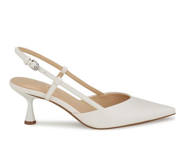 Women's Nine West Rowen Slingback Pumps in White color