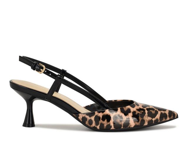 Women's Nine West Rowen Slingback Pumps in Leopard II color