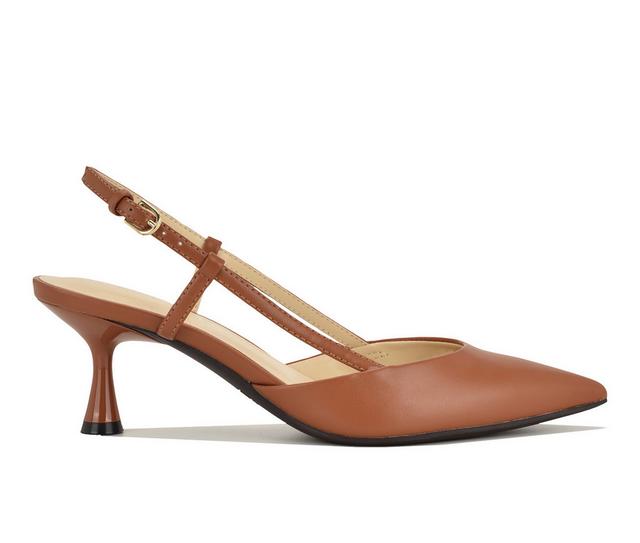 Women's Nine West Rowen Slingback Pumps in Brown color