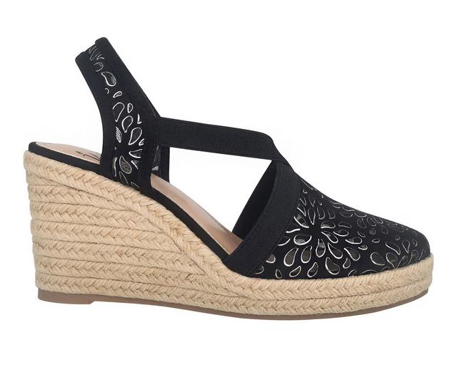 Women's Impo Tuccia Wedges in Black color
