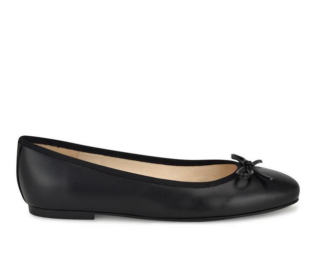 Women's Nine West Tootsy Flats in Black color